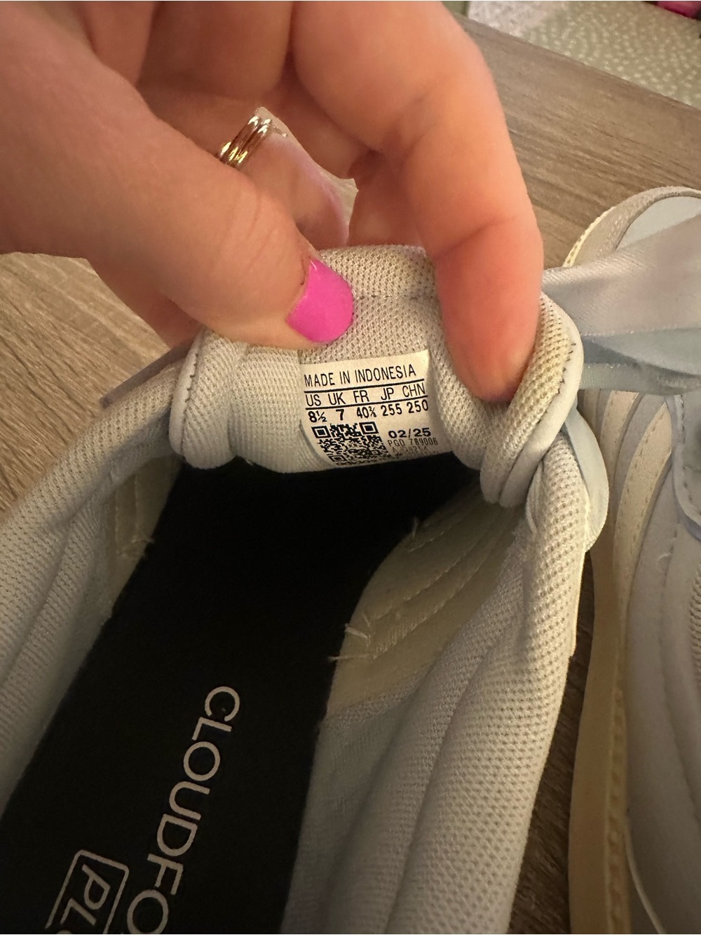 adidas Pale Blue and Cream Satin-Lace Court Shoes - Picture 6 of 6